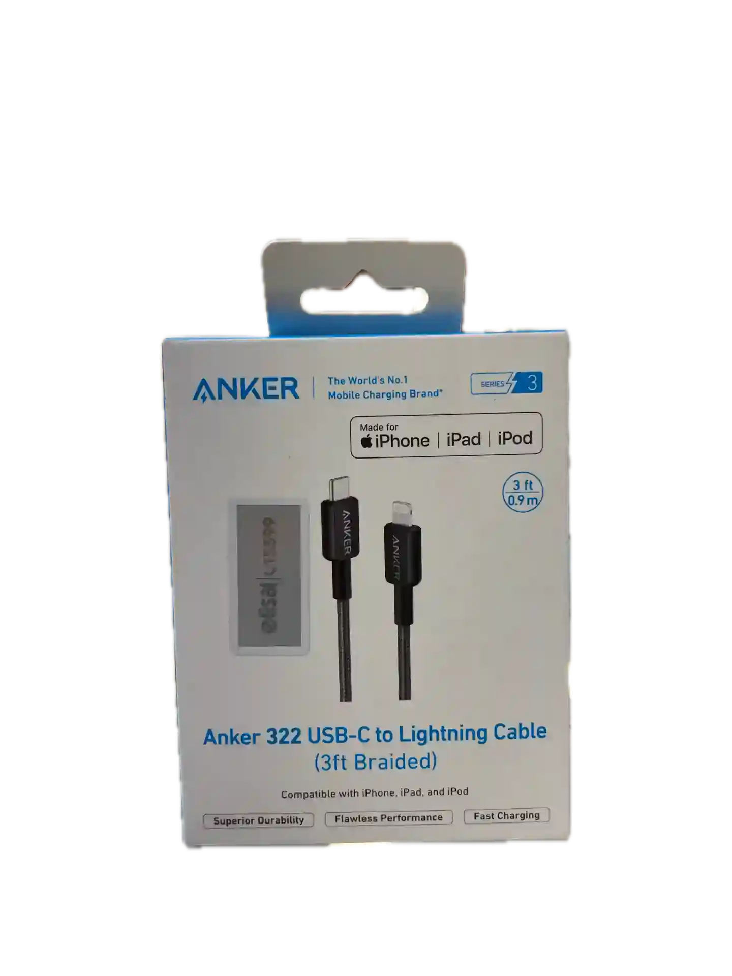 Anker 322 USB-C to Lightning (3ft Braided)