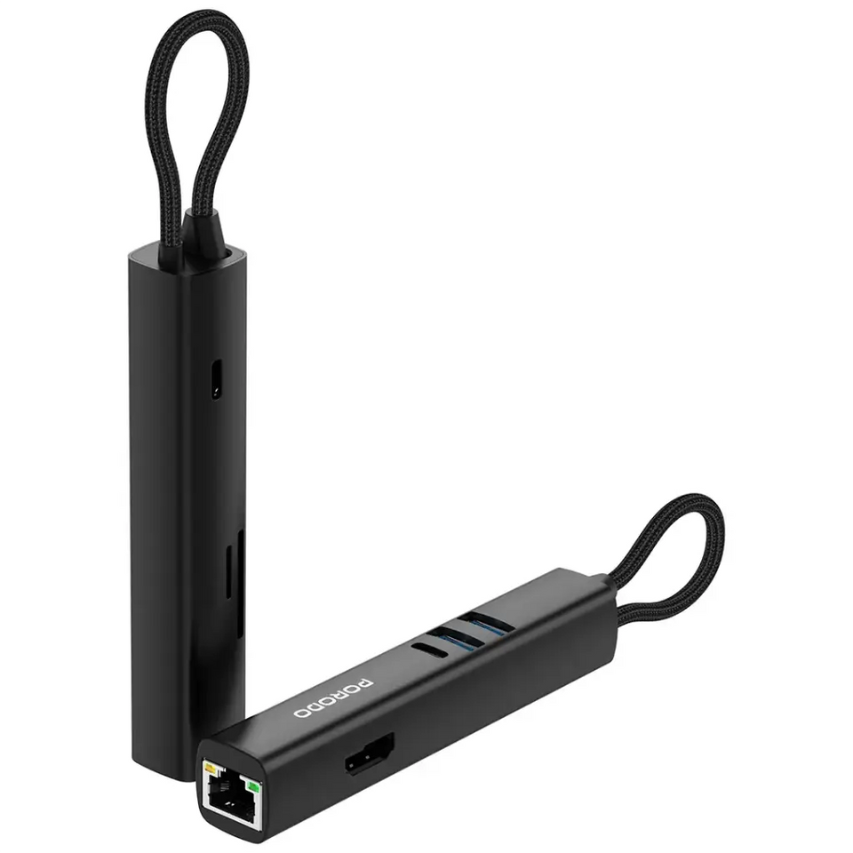 Porodo 8-in-1 Multi-Port USB Hub