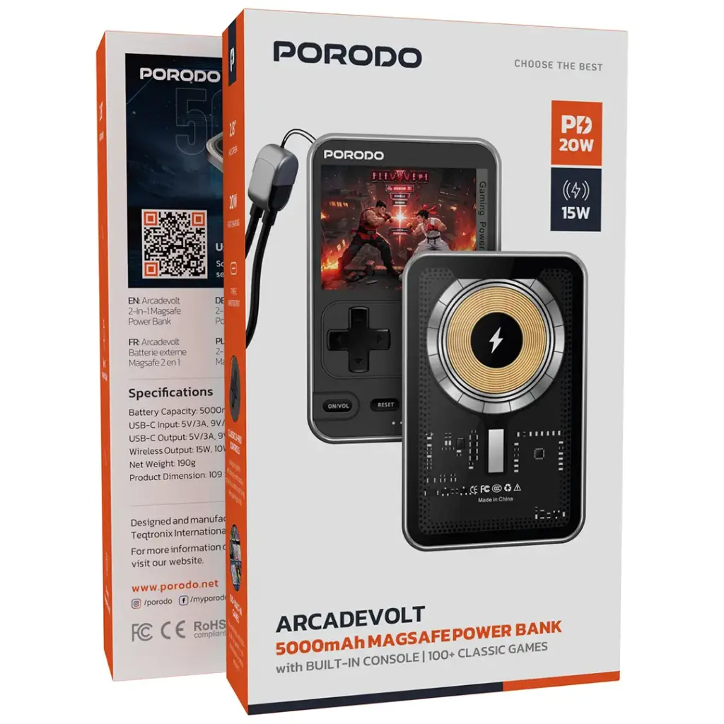 Porodo ArcadeVolt 5000mAh MagSafe Power Bank