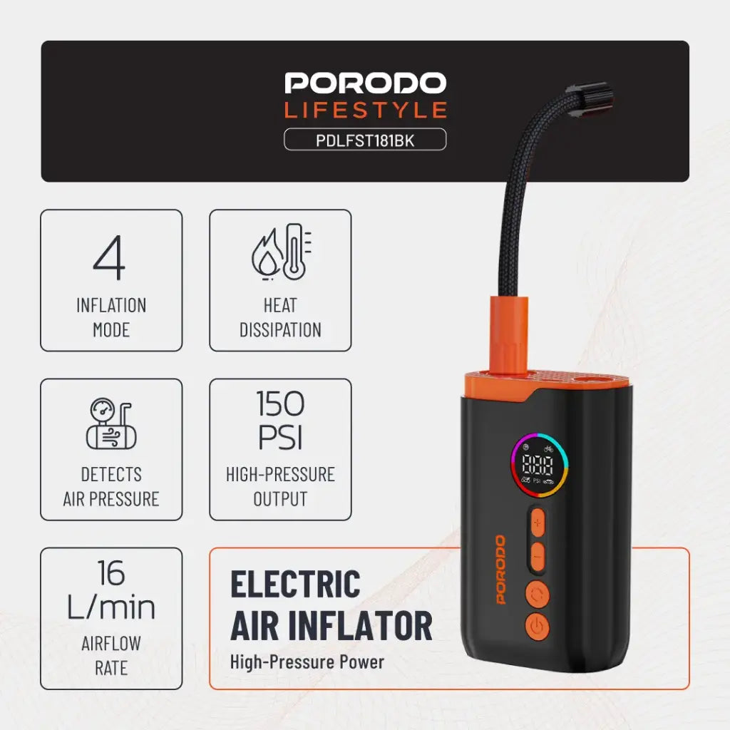 Porodo Lifestyle Electric Air Inflator